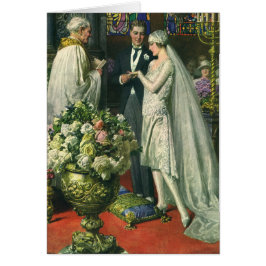 Vintage Hochzeit, Braut und Bräutigam mit Menorah