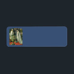 Vintage Hochzeit, Braut und Bräutigam mit Menorah<br><div class="desc">Vintage Illustration Liebe und romanische Hochzeitszeremonie mit einem Ehepaar,  das in einer schönen Synagoge mit Buntglasfenstern,  Blume und einer sieben Zweigstellen-Menorah heiraten wird. Die Braut trägt ein langes weißes Hochzeitskleid und der Bräutigam ist gut aussehend in seinem Smoking.</div>