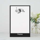 Vintage Hochzeit Briefpapier (Stehend Vorderseite)