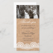 Vintage Hochzeit Danke Fotokarte (Vorne/Hinten)