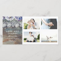 Vintage Hochzeit der Blauen Flora Vielen Dank