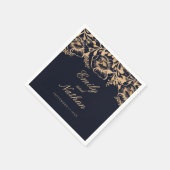 Vintage Hochzeit der Goldmedaille Serviette (Ecke)