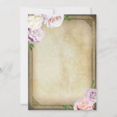 Vintage Hochzeit der königlichen Goldkrone Einladung (Rückseite)