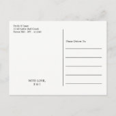 Vintage Hochzeit der Libellen-Libelle Ankündigungspostkarte (Rückseite)