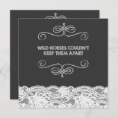 Vintage Hochzeit der Tafel Einladung (Vorne/Hinten)