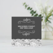 Vintage Hochzeit der Tafel Einladung (Stehend Vorderseite)