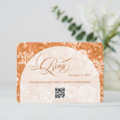 Vintage Hochzeit der Terracotta RSVP Karte (Stehend Vorderseite)