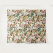 Vintage Hochzeit des blorrosa Gelbbvögels Wandteppich (Vorderseite (Horizontal))