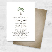 Vintage Hochzeit des tropischen Palmenbaums Einladung