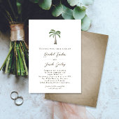 Vintage Hochzeit des tropischen Palmenbaums Einladung