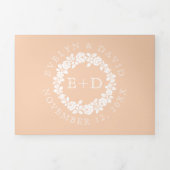 Vintage Hochzeit Dreifach Gefaltete Einladung (Cover)