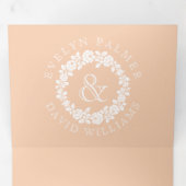 Vintage Hochzeit Dreifach Gefaltete Einladung (Innen Erste Seite)