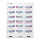 Vintage Hochzeit / Dusche Adressaufkleber (Vorne)