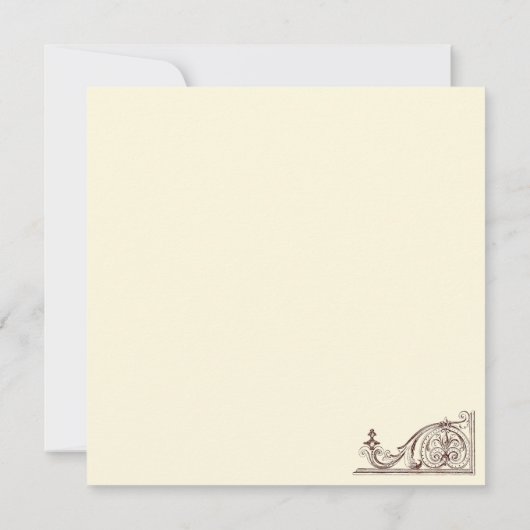 Vintage Hochzeit Einladung (Rückseite)