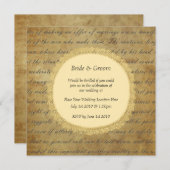 Vintage Hochzeit Einladung (Vorne/Hinten)