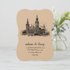 Vintage Hochzeit Einladung