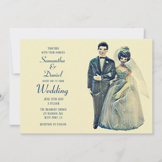 Vintage Hochzeit Einladung (Vorderseite)