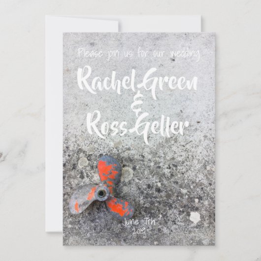 Vintage Hochzeit Einladung (Vorderseite)