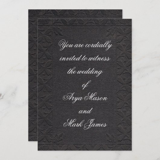 Vintage Hochzeit Einladung (Vorne/Hinten)