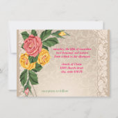 Vintage Hochzeit Einladung (Rückseite)