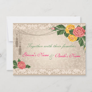 Vintage Hochzeit Einladung