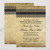 Vintage Hochzeit Einladung (Vorne/Hinten)