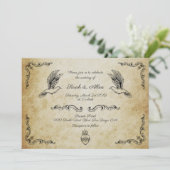 Vintage Hochzeit Einladung (Stehend Vorderseite)