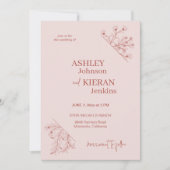 Vintage Hochzeit Einladung (Vorderseite)