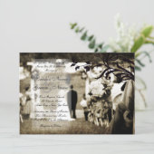 Vintage Hochzeit Einladung (Stehend Vorderseite)