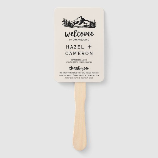 Vintage Hochzeit Fächer (Vorderseite)