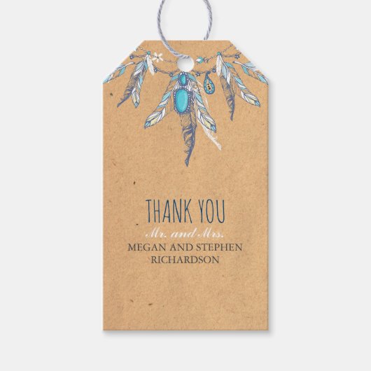 Vintage Hochzeit Geschenkanhänger (Vorderseite)