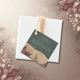 Vintage Hochzeit im boho-Stil Geschenkanhänger