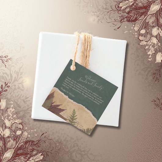 Vintage Hochzeit im boho-Stil Geschenkanhänger