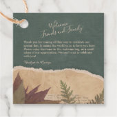 Vintage Hochzeit im boho-Stil Geschenkanhänger (Vorderseite)