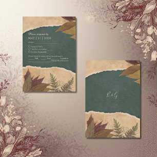 Vintage Hochzeit im boho-Stil RSVP Karte