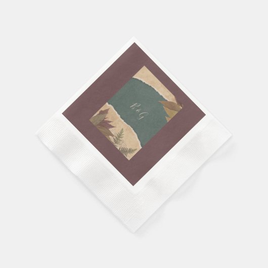 Vintage Hochzeit im boho-Stil Serviette (Ecke)