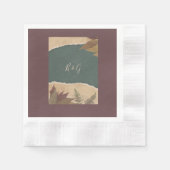 Vintage Hochzeit im boho-Stil Serviette (Vorderseite)