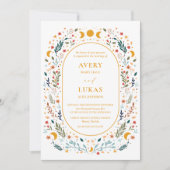 Vintage Hochzeit im Herbst Einladung (Vorderseite)