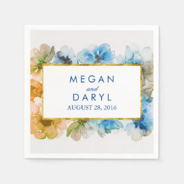 Vintage Hochzeit im Herbst von Navy Floral Gold Fr Serviette