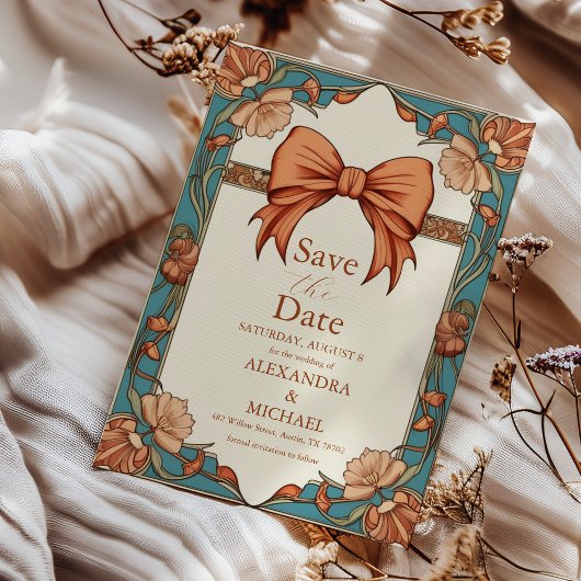 Vintage Hochzeit im Jugendstil Save The Date