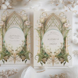 Vintage Hochzeit im Jugendstil-Stil Einladung<br><div class="desc">Diese exquisite Hochzeitseinladung verbindet die zeitlose Eleganz des Jugendstils mit einer modernen botanischen Ästhetik, perfekt für Paare, die eine Mischung aus Klassik und Moderne für ihren besonderen Tag suchen. Die Vorderseite der Einladung ist mit einem ausgeklügelten Bogengang mit stilisierten Blumenelementen, sanften Elfenbein und zarten cremefarbenen Rose, eingebettet in ein üppiges...</div>