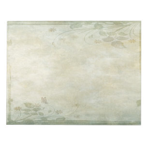 Vintage Hochzeit im Pastell-Blumenstil Notizblock