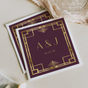 Vintage Hochzeit im Stil der 1920er Jahre Deco Rah Serviette