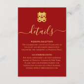 Vintage Hochzeit in China - Details zum Doppeldixi Begleitkarte (Vorderseite)