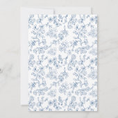 Vintage Hochzeit in französischer Sprache Einladung (Rückseite)