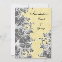 Vintage Hochzeit in Gelb und Grau