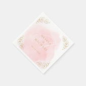 Vintage Hochzeit in Gold-Rose Serviette (Ecke)