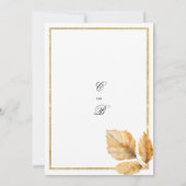 Vintage Hochzeit in Goldmaul-grüner Torte Einladung (Rückseite)