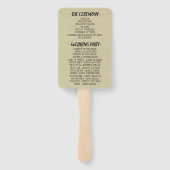 Vintage Hochzeit in grüner Schwarz Fächer (Rückseite)