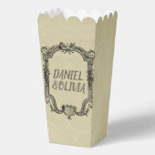 Vintage Hochzeit in grüner Schwarz Geschenkschachtel (Rückseite)